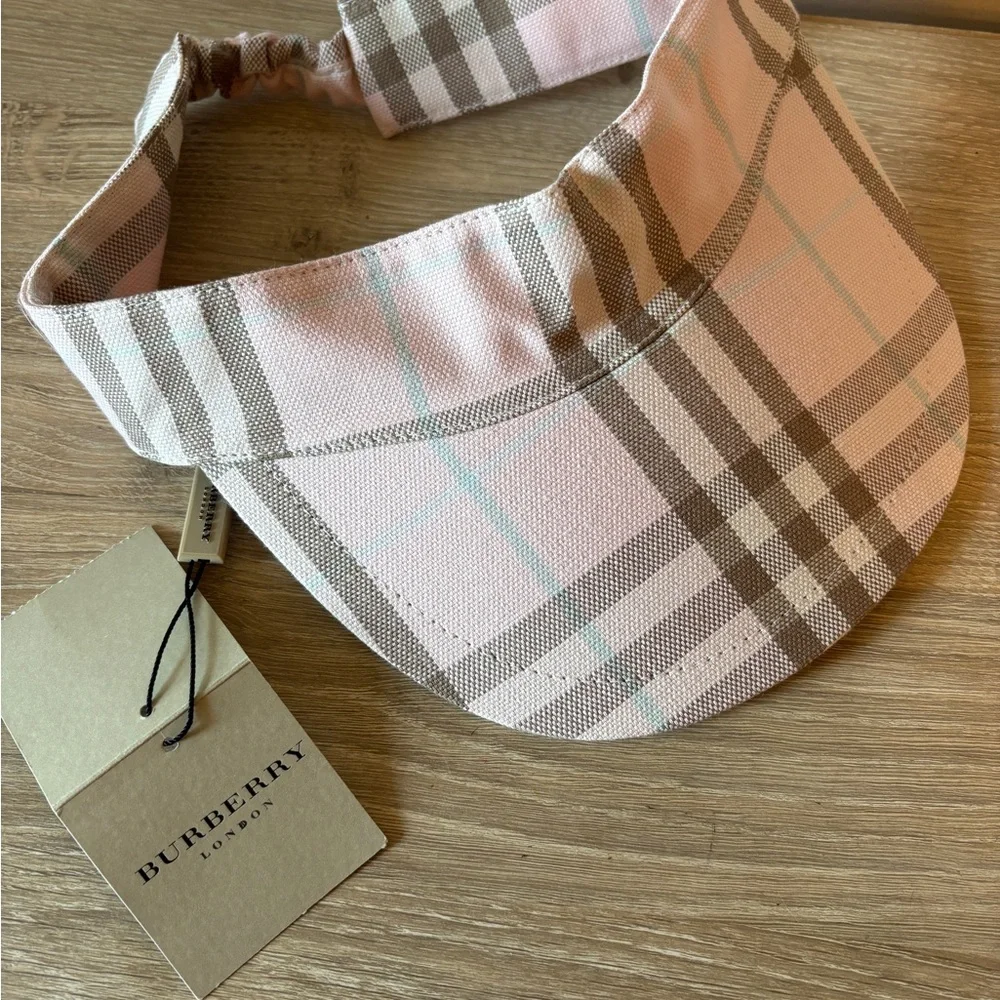 Burberry London Pink Plaid Sun Visor – NWT - Picture 2 of 6